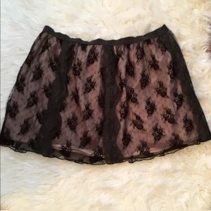 Blush Black Lace Skirt